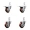 Service Caster 3.5 Inch Maroon Poly Swivel 3/4 Inch Square Stem Caster Total Lock Brakes, 2PK SCC-SQTTL20S3514-PPUB-MRN-34-2-S-2 - alternate 1